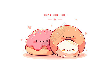 可爱的卡通甜甜圈图片