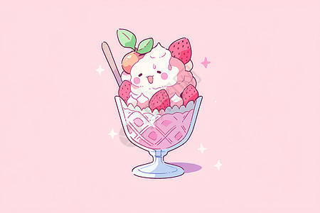 小巧可爱的冰淇淋插图图片