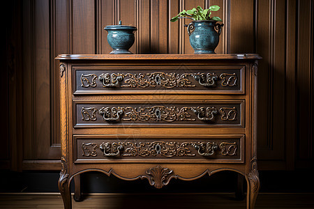 古典贵重的手工木质橱柜图片