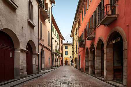 历史悠久的古城街道背景图片
