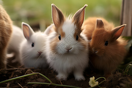 乡村的兔子图片