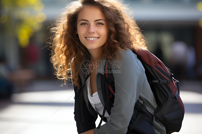 活力四溢的大学女生图片