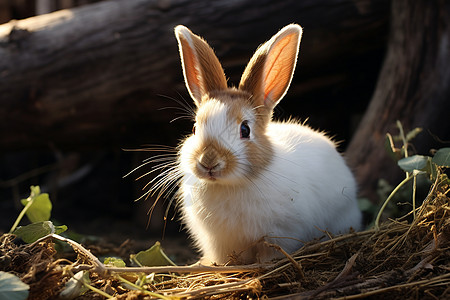 悠然自得的兔子图片