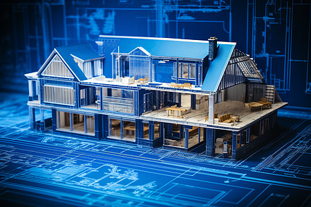 蓝图中的模型房屋图片