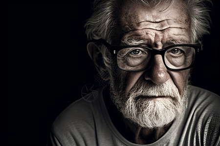 一位戴眼镜的老者背景图片