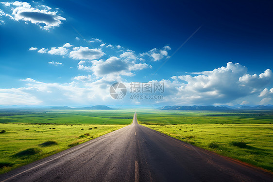 大自然的公路美景图片