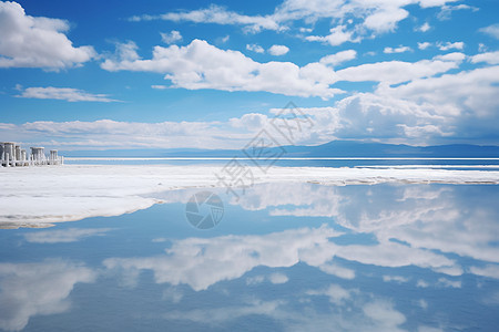青海盐湖背景图片