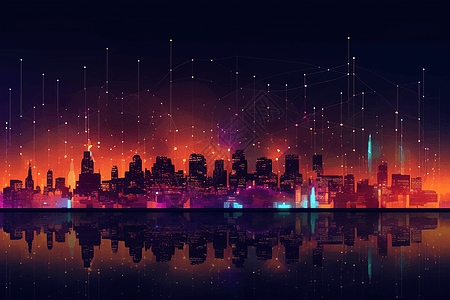 城市5g技术背景图片