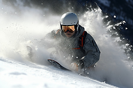 滑雪爱好者图片