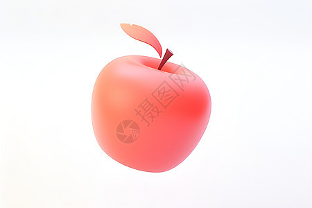 呆萌可爱的苹果图标插图背景图片