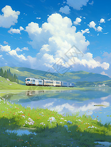 梦幻迷人的山谷列车图片