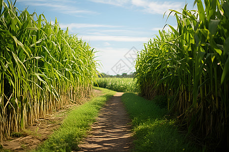 农业种植的玉米田野图片