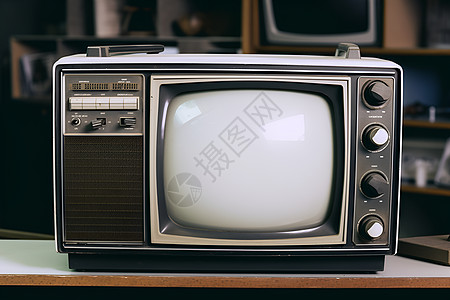 复古收藏的老式电视机图片