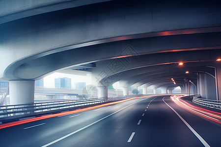 公路隧道隧道中的交通道路背景