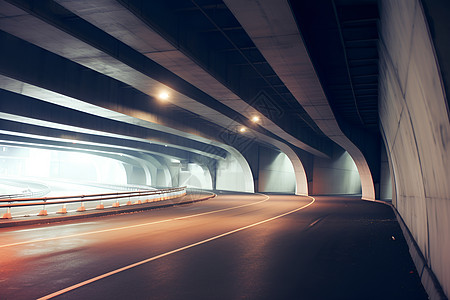 公路隧道隧道中的公路背景