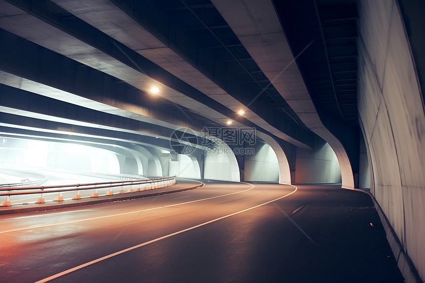 隧道中的公路图片