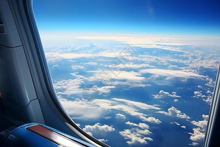 飞机窗户外的天空图片