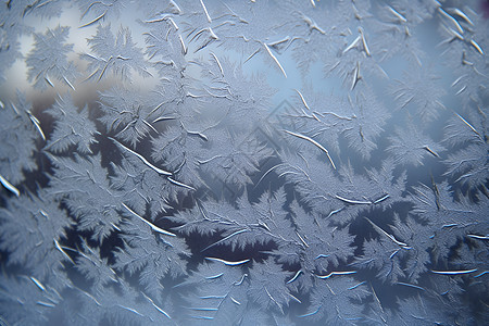 玻璃上的雪花图片