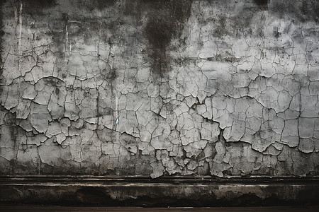 古老褪色的水泥墙壁背景图片