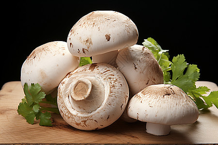 烹饪美食的蘑菇食材图片
