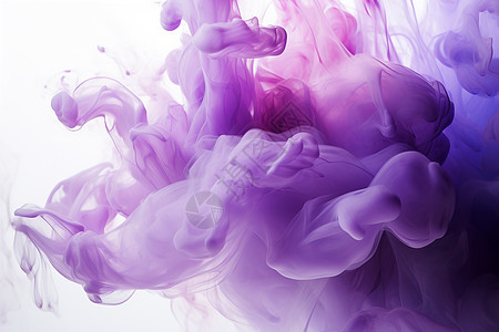绚丽的紫色彩墨水背景图片