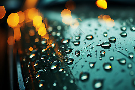 透明的下雨雨滴图片