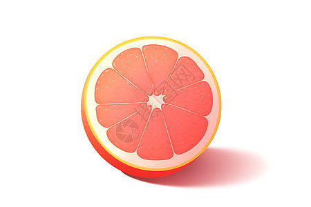 白色背景下的柚子图片