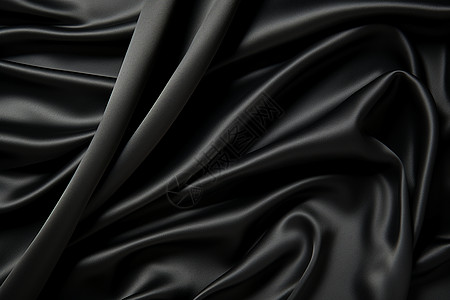 柔滑质感的黑丝绸高清图片