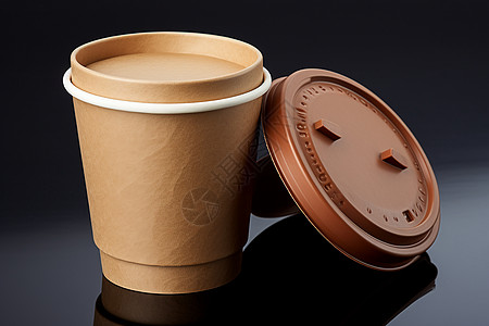 褐色的咖啡杯子背景图片