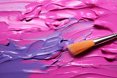 筆刷紫蓝色的颜料刷子背景