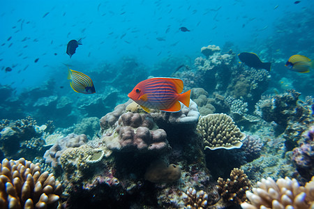 海底下壮观的珊瑚图片