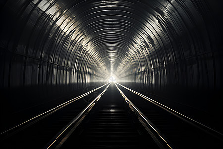 隧道尽头的明亮光芒背景图片