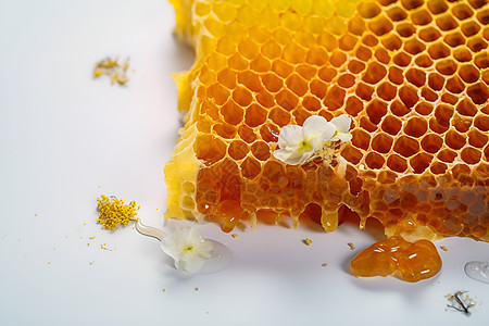 美味的蜂巢蜜背景图片