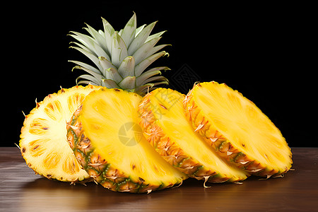 美味多汁的菠萝背景图片