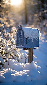 冬日邮箱图片