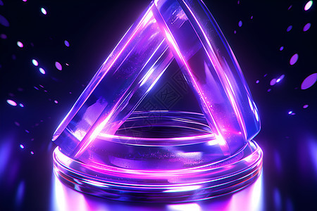 紫色三角形图片