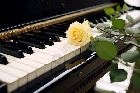 浪漫的钢琴图片