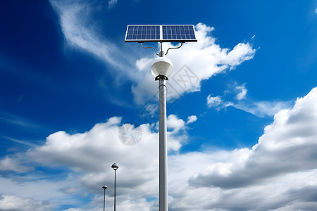 新能源发电的太阳能路灯图片
