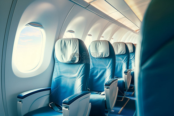 飞机机舱内的座椅图片
