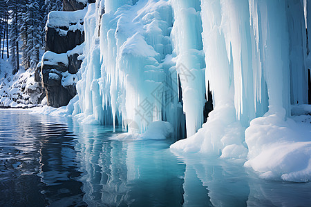 冬天的冰柱图片