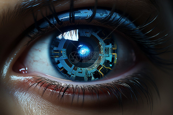 未来科技眼球扫描技术图片