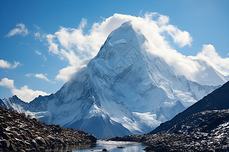 冰雪山脉背景图片