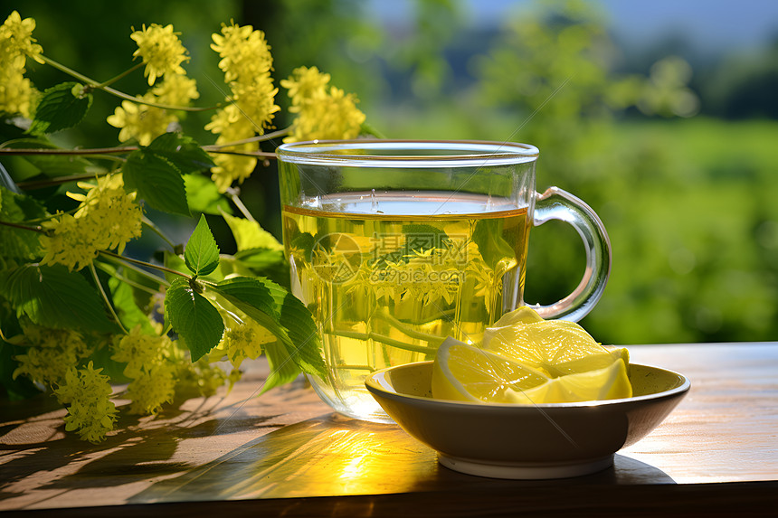 清透的花茶图片