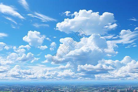 晴朗天空下的云彩背景图片