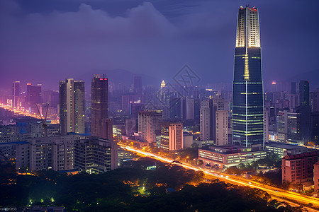 繁华夜色背景图片