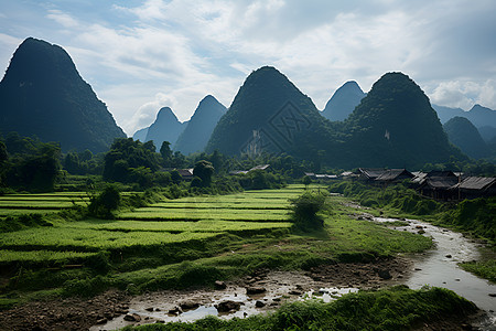 山水田园的风景图片