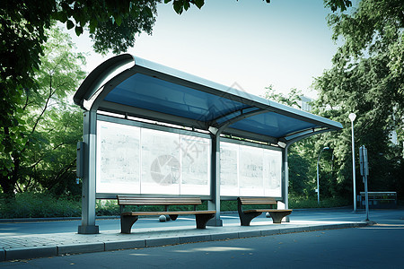 车站的广告牌图片