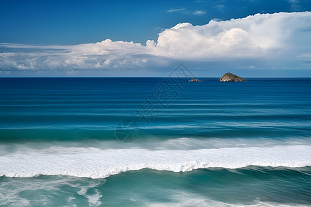 蓝色的大海背景图片