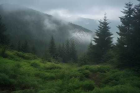 梦游仙境仙境森林背景