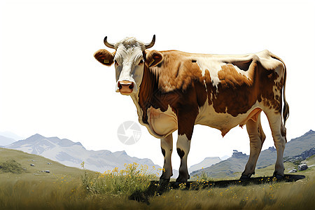 乡村农业养殖的牛群图片